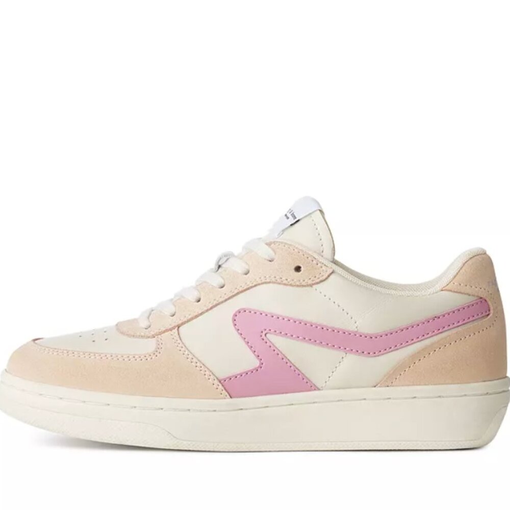 rag & bone Women's Retro Court Lace Up Sneakers, Sz 7, Dove/Sakra